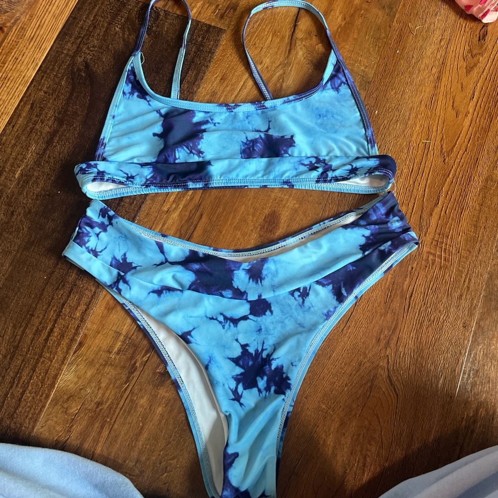 Blue Tie-Dye Swimsuit